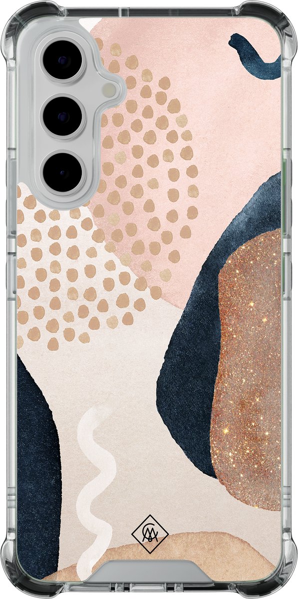Casimoda® hoesje - Geschikt voor Samsung Galaxy A55 - Abstract Dots - Shockproof case - Extra sterk - - Multi, Transparant