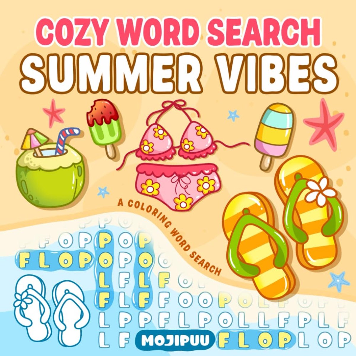 Cozy Word Search Summer Vibes: Cute and Comfy Coloring Word Find Puzzle Books for Adults and Teens Relaxation - ShopVlot