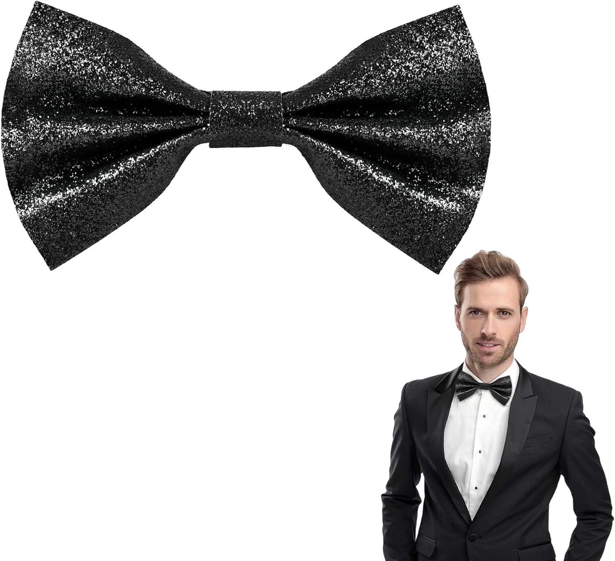 Glitterende Strikdas voor Mannen - Feestaccessoires voor Carnaval, Bruiloft en Kostuumfeest