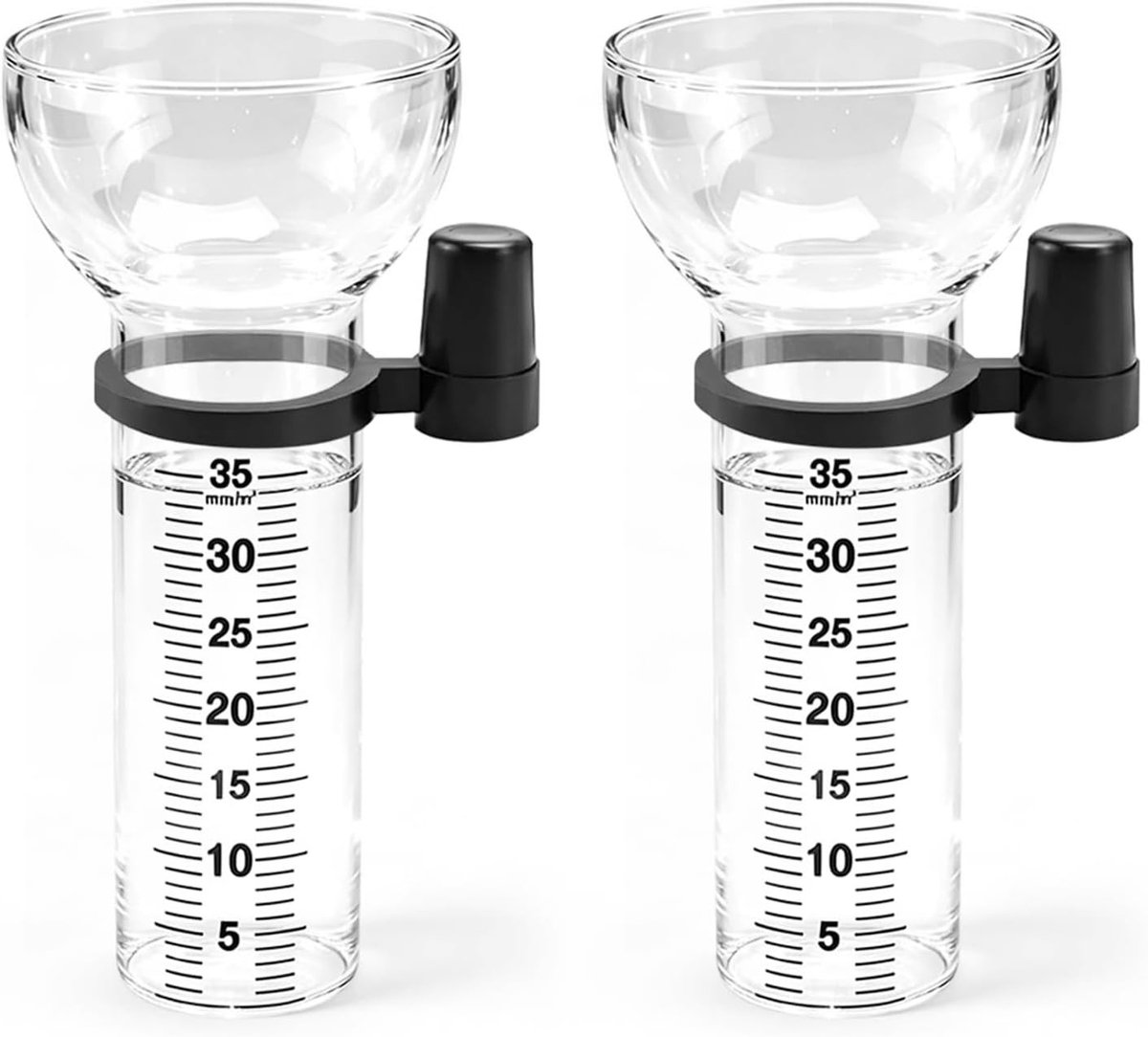 Set van 2 Vorstbestendige Regenmeters met Houder voor Nauwkeurige Neerslagmeting in Tuin en Landschap - Ideaal voor Gazon en Binnenplaats
