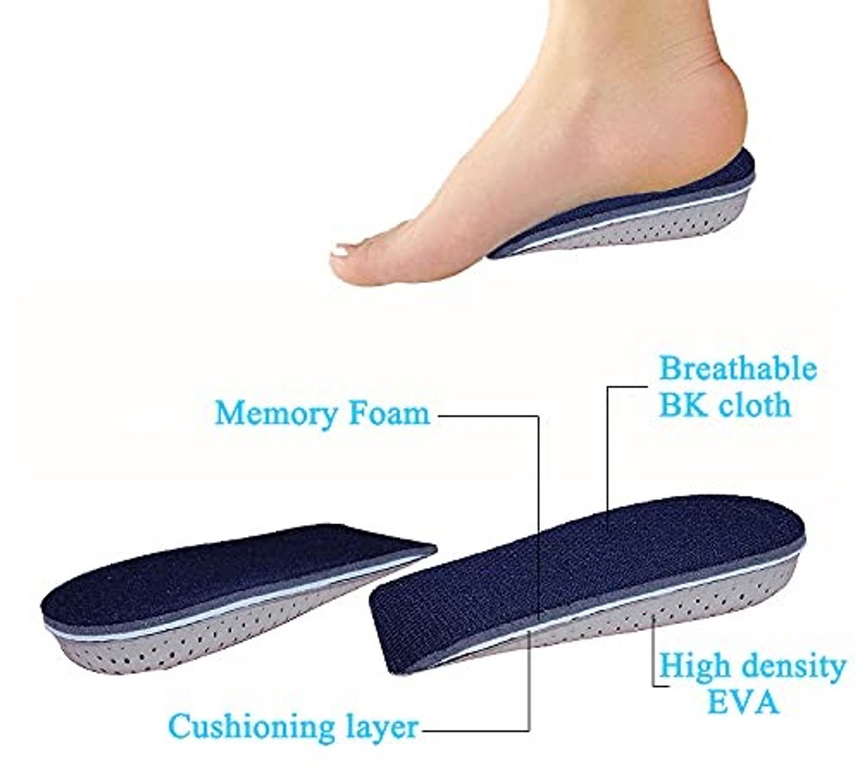 Elzusha - Onzichtbare Inlegzolen voor Schoenen (4 cm)