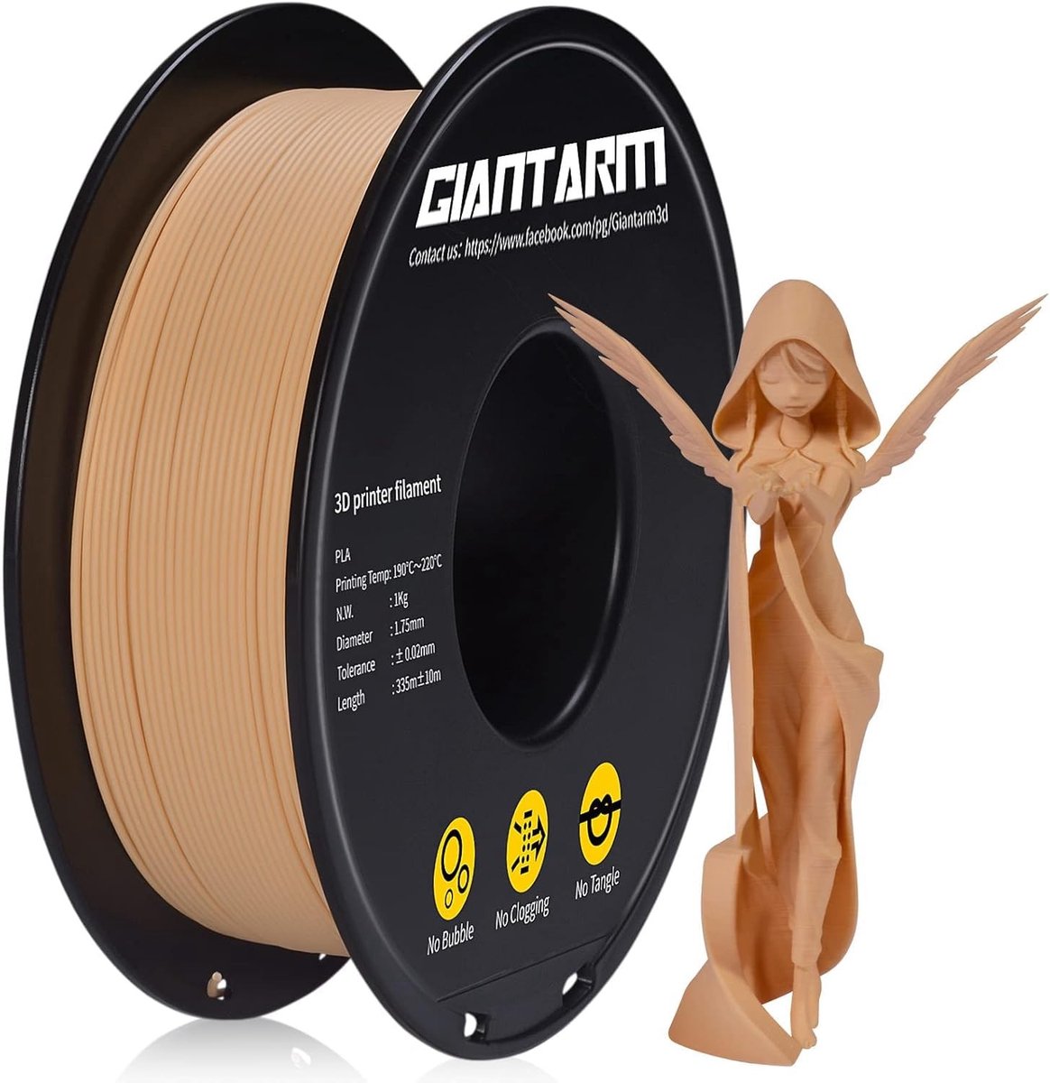 Elzusha - Matte PLA Filament voor 3D Printers, 1.75mm 1KG