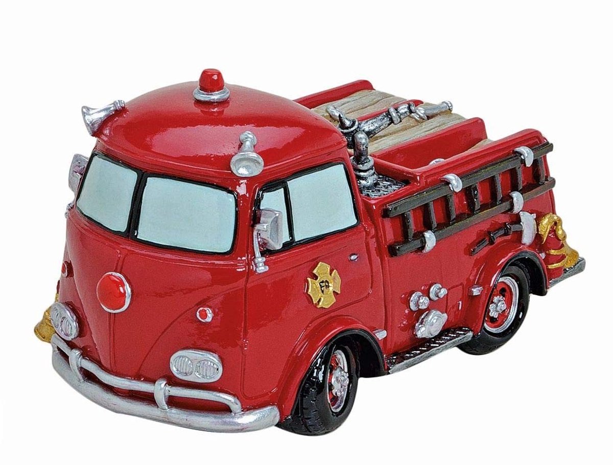 Elzusha - Nostalgische Spaarpot Brandweerauto in Polyresin
