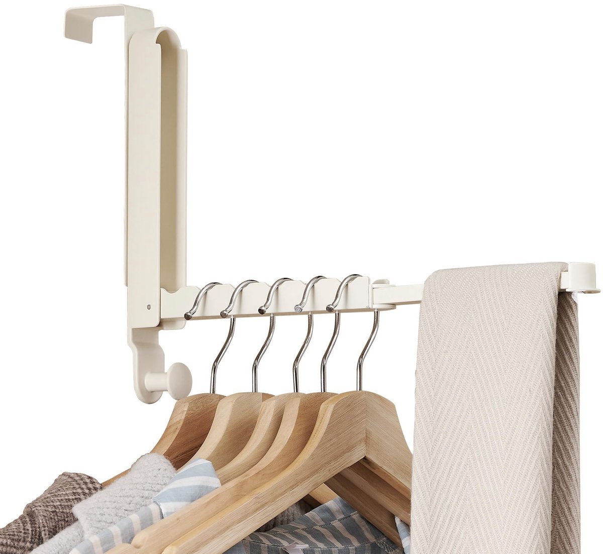 Elzusha - Over-De-Deur Haken Hanger met Uittrekbare Stang