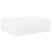 vidaXL - Wasbak - 48x37x13 - rechthoekig - keramiek - wit