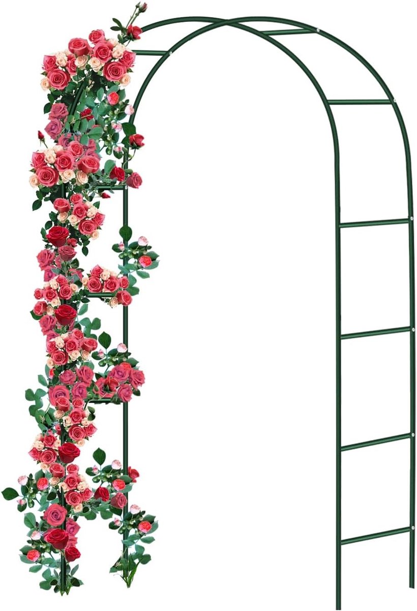 Stalen Tuinboog voor Klimplanten, Weerbestendig en Decoratief, 240 x 140 x 38 cm, Perfect voor Bloemen en Tuinversiering