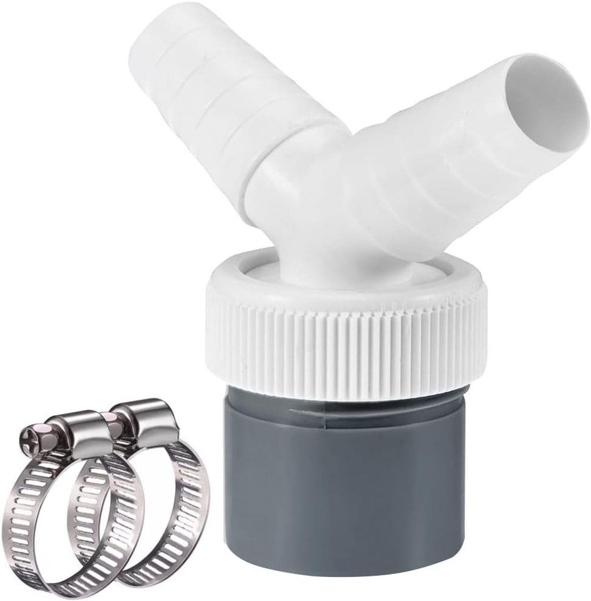 Y-adapter voor afvoer met dubbele aansluiting voor vaatwasser en wasmachine, 18-24 mm aansluiting, ideaal voor efficiënt waterbeheer