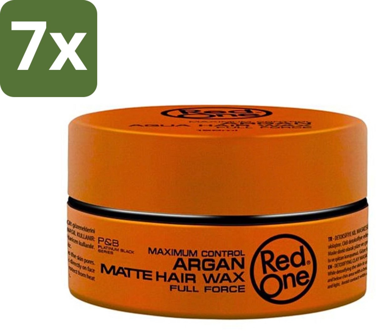 Red One - Haarwax - Argan Matte - Verzorgende Styling - Voor Intensieve Verzorging & Matte Look - 150 ml - Bulkverpakking - 7 stuks