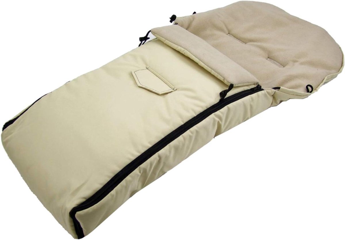Wintervoetenzak - Baby deken - Warmte buiten - Waterafstotend fleece - 108 cm - Beige