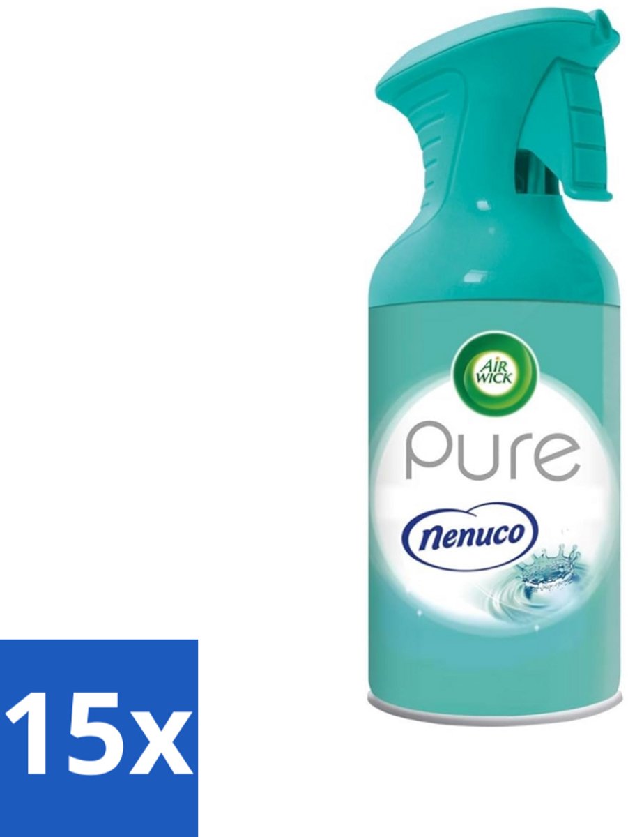 Air Wick - Luchtverfrisser - Pure Nenuco - Spray - 250 ml - Bulkverpakking - 15 stuks