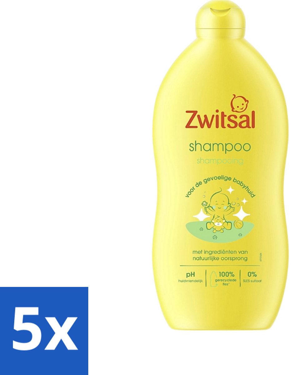 5 x Zwitsal - Shampoo - Mild - Voor Dagelijks Gebruik - 700 ml - Baby Shampoo - Mild Shampoo - Anti-prik Shampoo - Zwitsal Shampoo - Baby Haar Reinigen