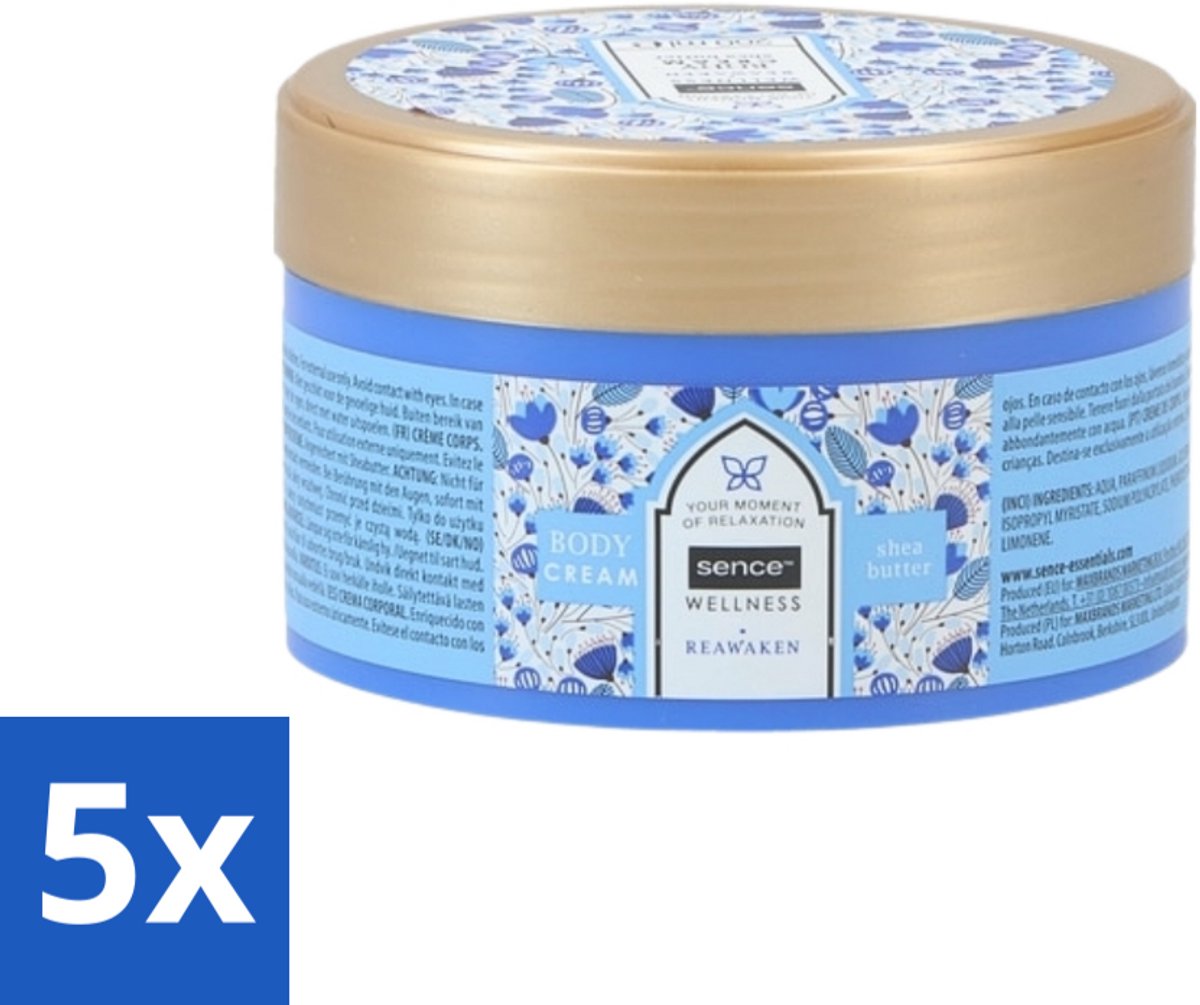 5 x Sence - Reawaken - Bodycrème - Wellness - 200 ml - Bodycrème - Hydratatie - Huid Verzorging - Wellness - Zachte Huid