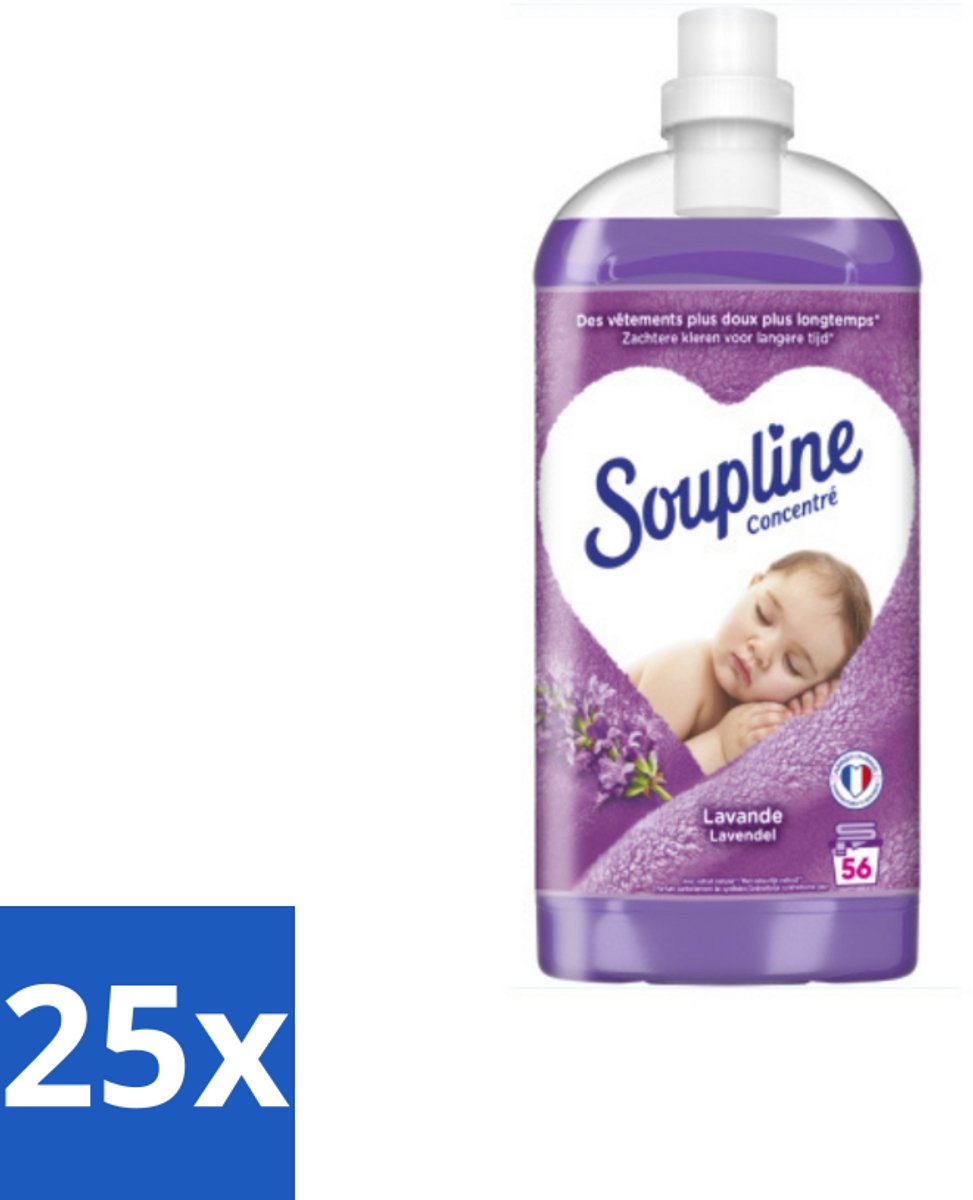 Soupline - Wasverzachter - Lavendel - 56 Wasbeurten - 1.3L - Bulkverpakking - 25 stuks