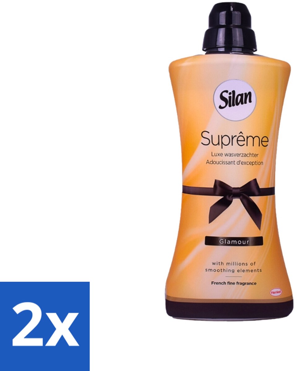 2 x Silan Suprême - Wasverzachter - Glamour - 44 Wasbeurten - 1.2L - Wasverzachter - Wasverzachter Glamour - Luxe Wasverzachter - Zachte Was - Geurige Was