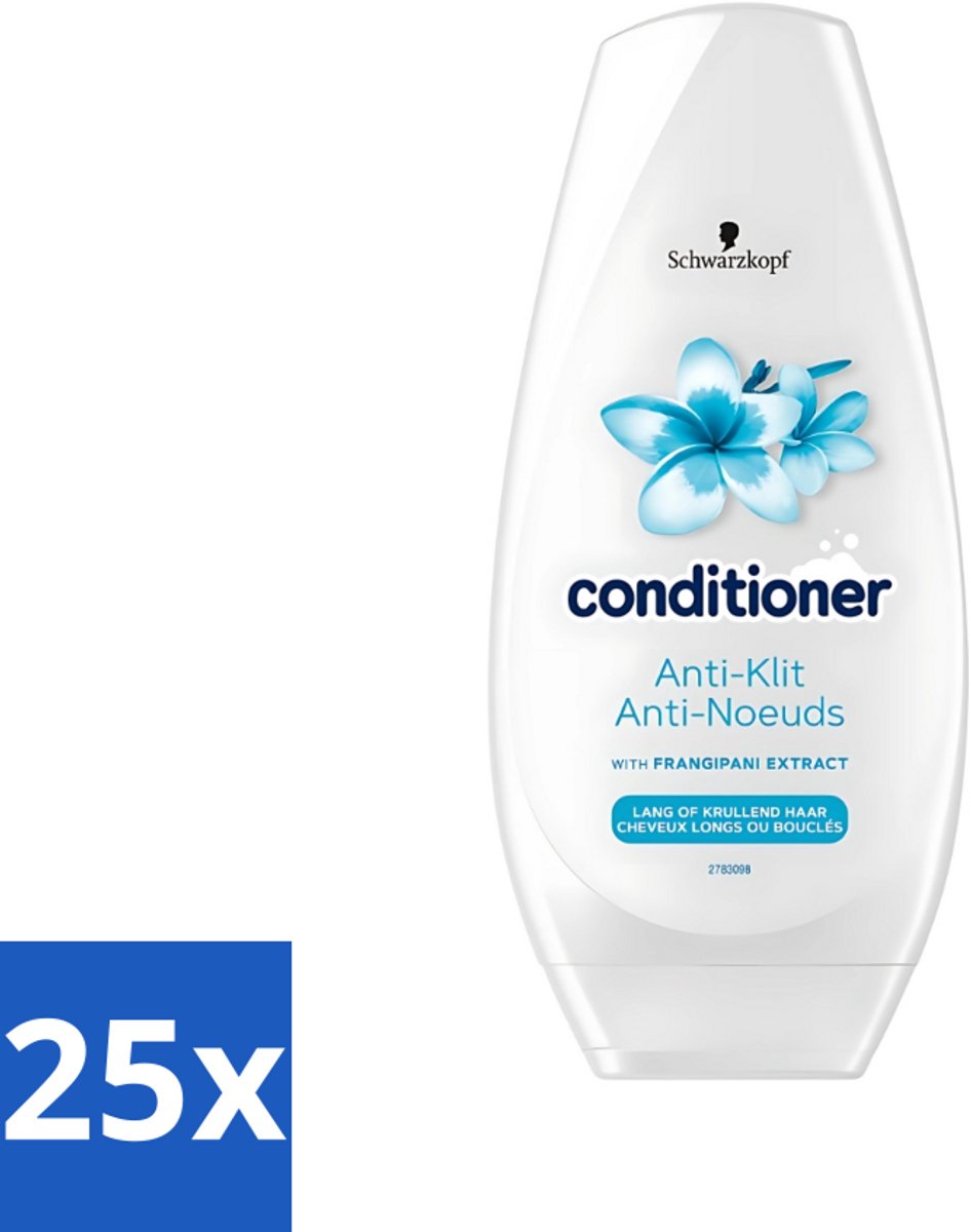 Schwarzkopf - Conditioner - Anti-Klit - Lang of Krullend haar - 250ml - Bulkverpakking - 25 stuks