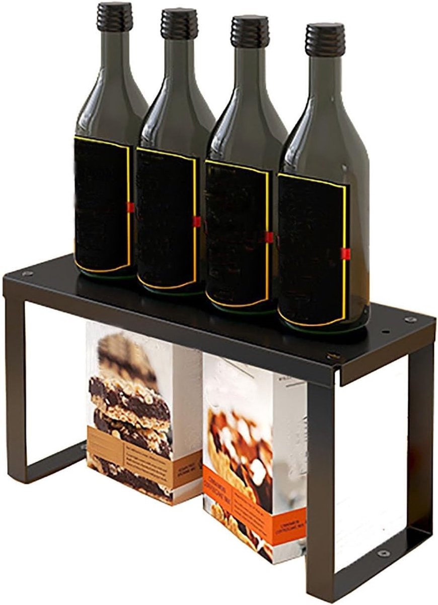 Roestvrijstalen Kastplank 30x12x15cm - Sterke Opbergruimte voor Keuken en Badkamer