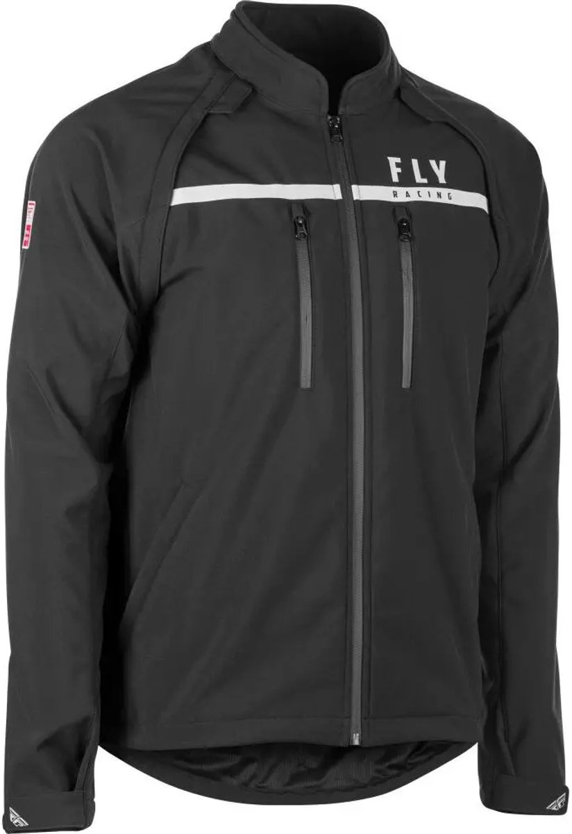 Waterdichte jas Fly Racing patrol softshell 2021 Zwart