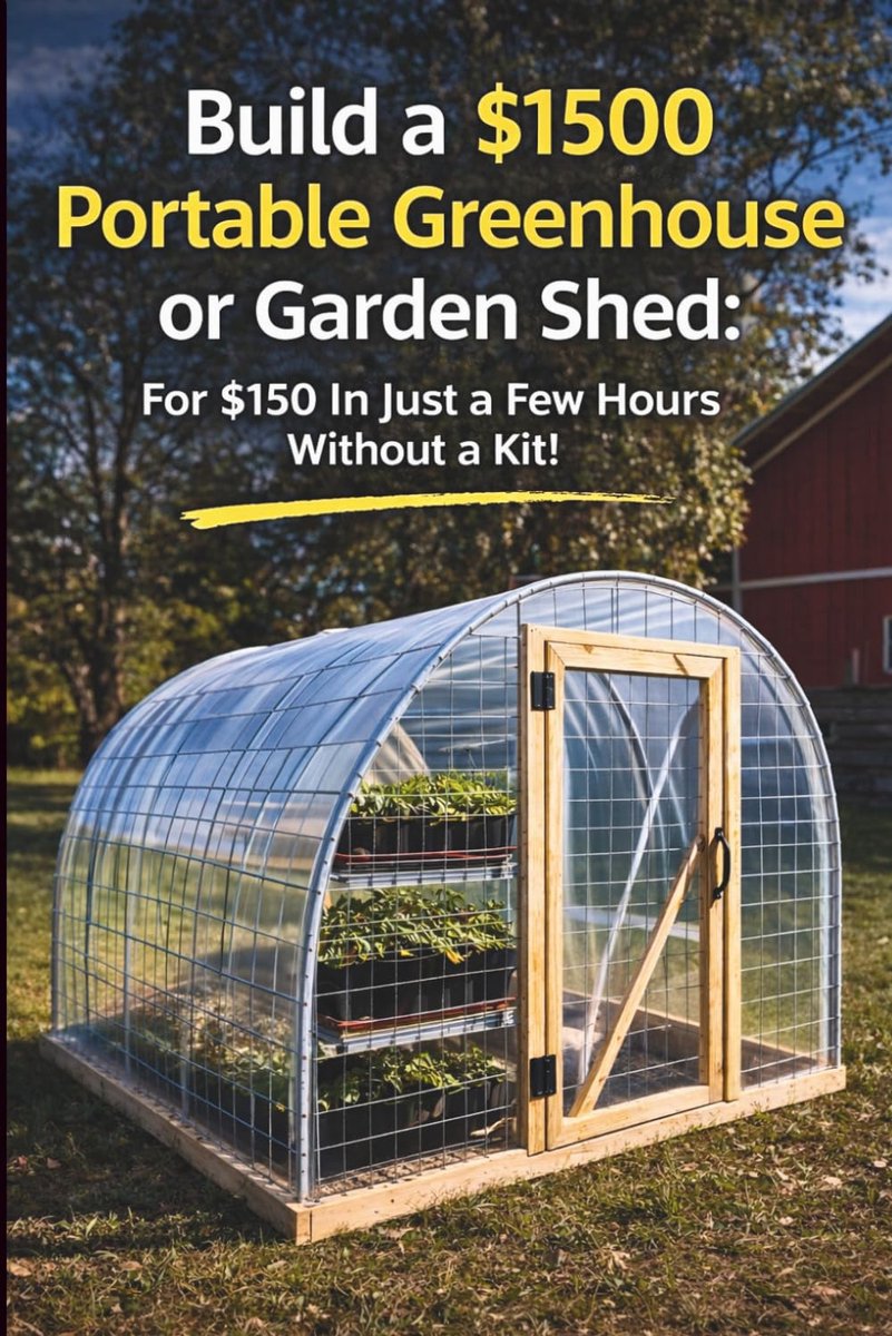Build a $1500 Portable Greenhouse or Garden Shed: For $150 In Just a few hours without a kit! - ShopVlot