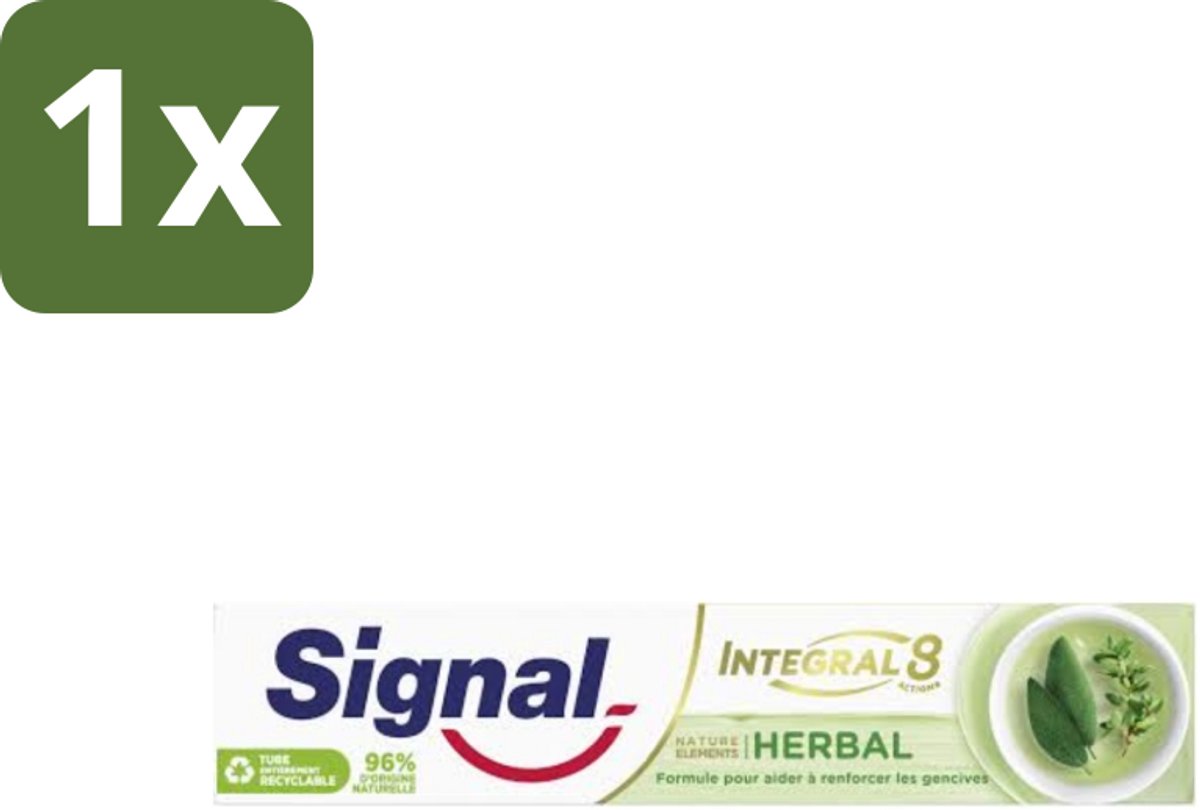 Signal - Integral & Actions - Tandpasta - Natuurlijke Kruiden - Gerecyclede Verpakking - 75 ml - 1 stuk