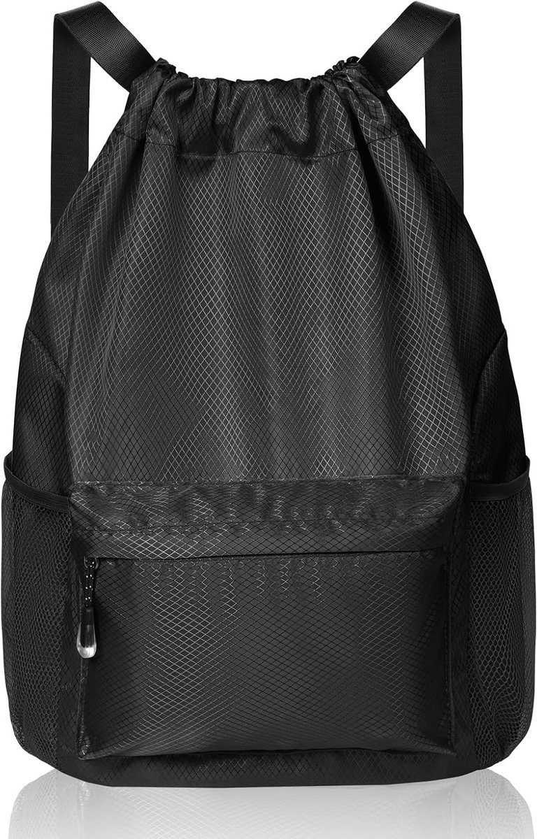 flintronic Tas met trekkoord, sporttas met trekkoord, waterdichte rugzak met trekkoord, voor strand, zwemmen, fitness - ShopVlot