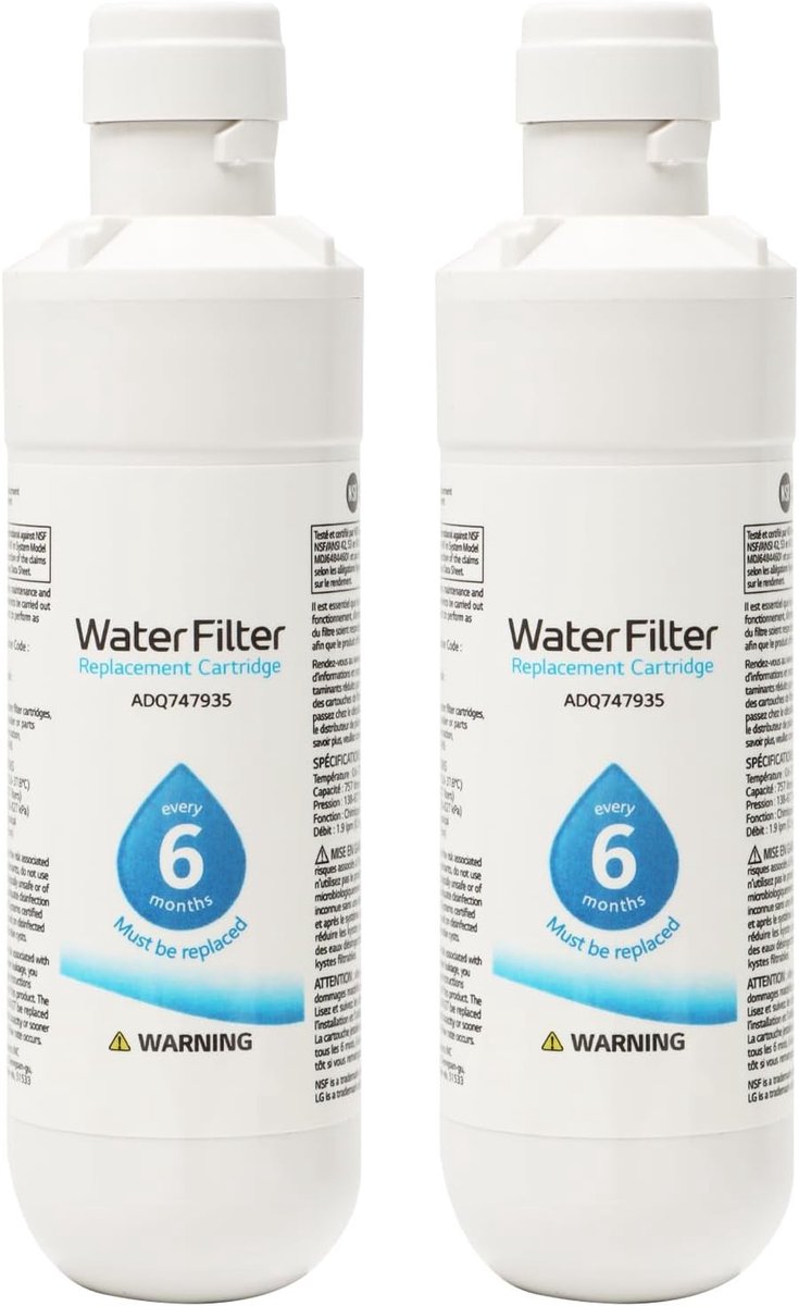 Universele Externe Vervangingswaterfilter voor Koelkast - 2 Stuks, Geschikt voor Kenmore9980, Verbetert Waterkwaliteit en Smaak