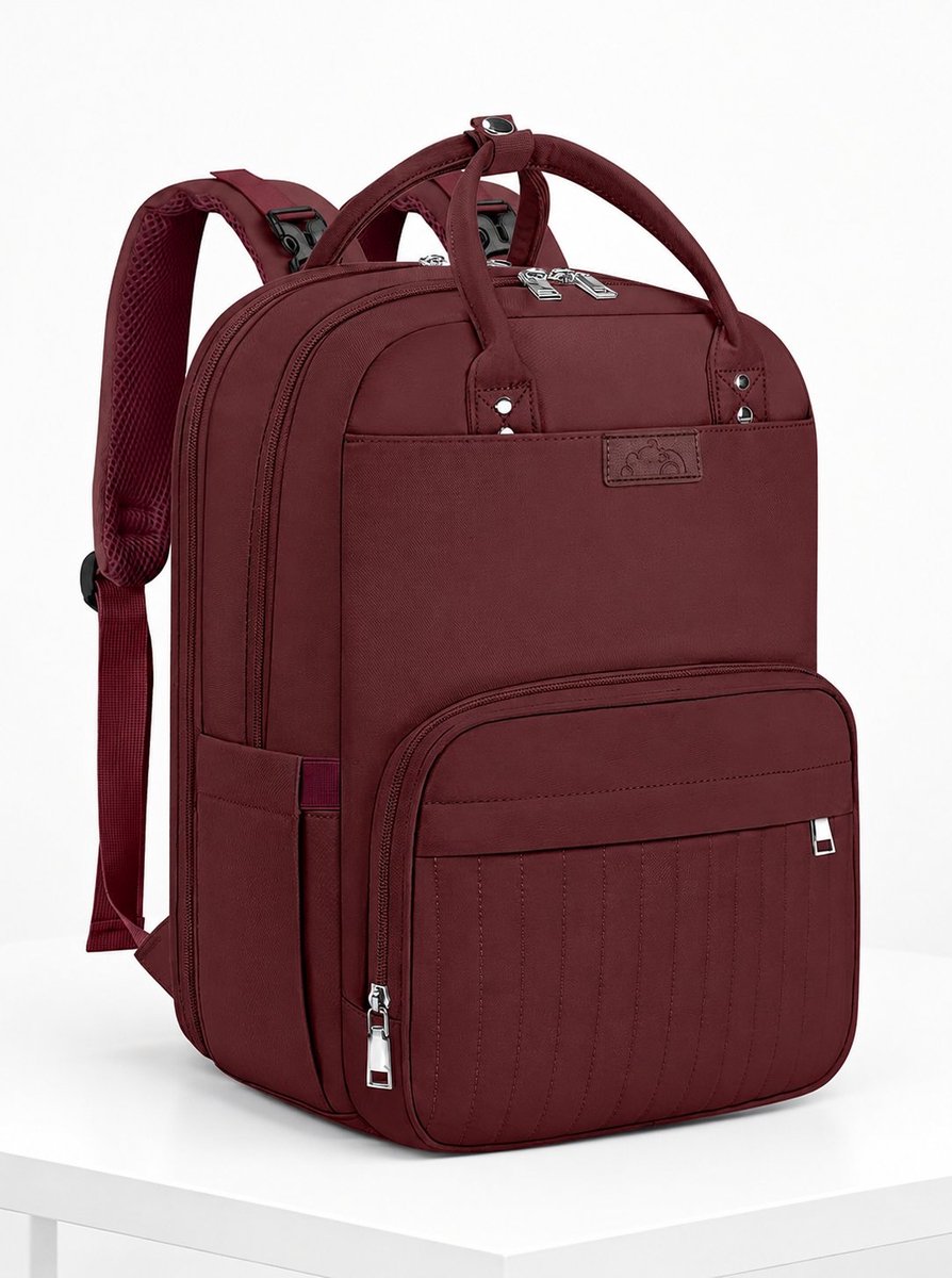 R&H® Luierrugzak voor baby's - Grote luiertas met kinderwagenriemen, luieronderlegger en geïsoleerde flessenzakken - Zwart