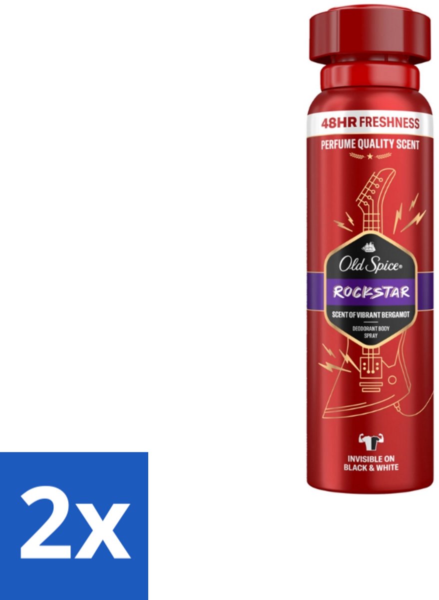 Old Spice – Deospray – Rockstar – 150 ml - Voordeelverpakking - 2 stuks