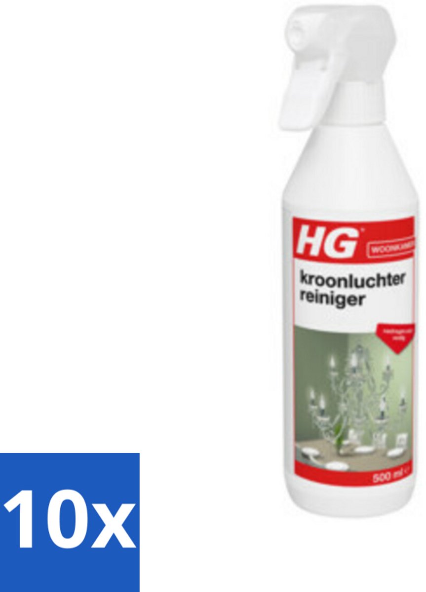 10 x HG Kroonluchtreiniger 500 ml - Kroonluchter Reinigen - Koper Reinigen - Messing Reinigen - Bronzen Reinigen - Vuil Verwijderen