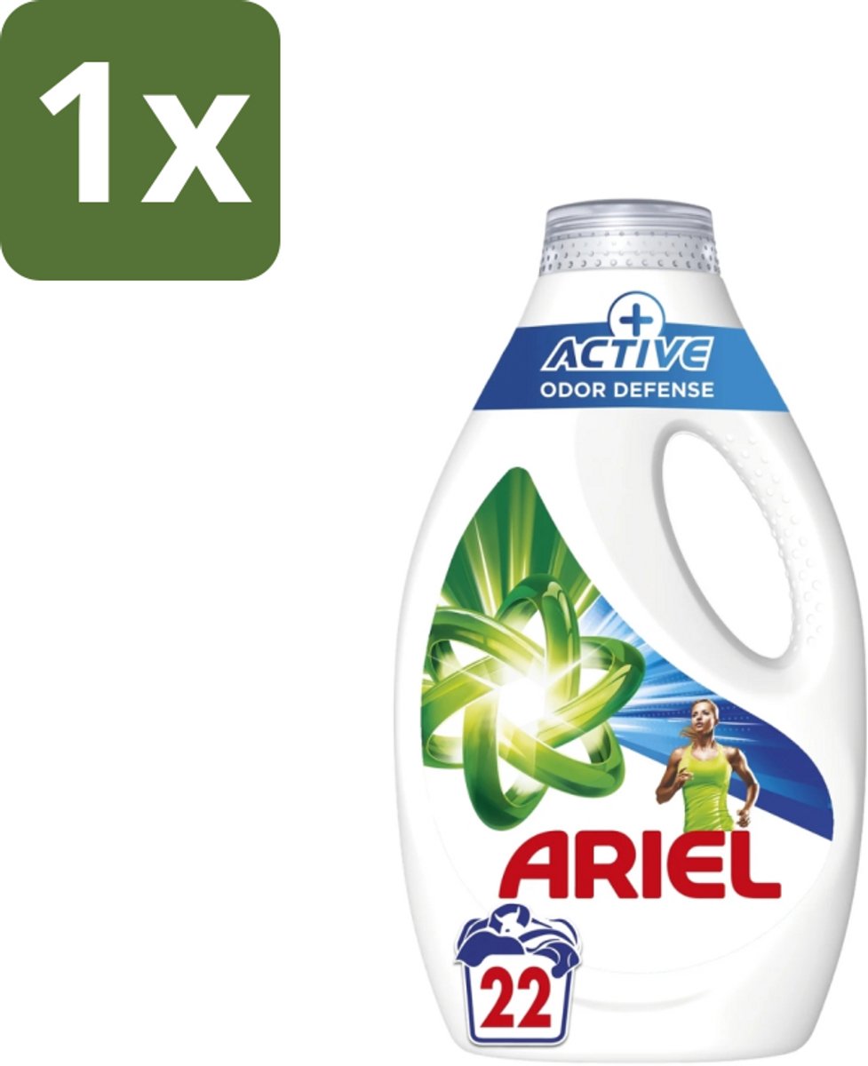 1 x Ariel – Vloeibaar Wasmiddel – Active Odor Defense – 990 ml – 22 wasbeurten - Geurverwijdering Was - Sportkleding Wasmiddel - Vloeibaar Wasmiddel - Geurbestrijding - Wasmiddel Voor Werkkleding