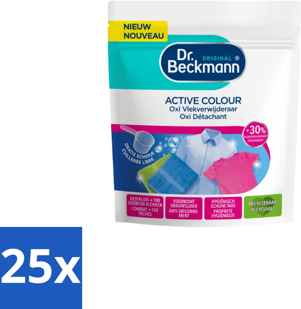 Dr. Beckmann – Active Colour Oxi – Vlekverwijderaar – 400 g - Bulkverpakking - 25 stuks