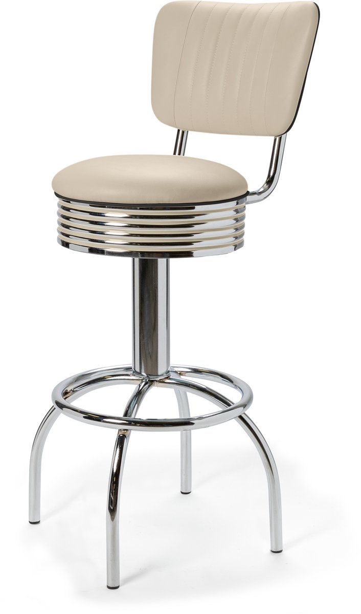 Bel Air Furniture Comet Barstool Backrest BP 77 Chrome wit