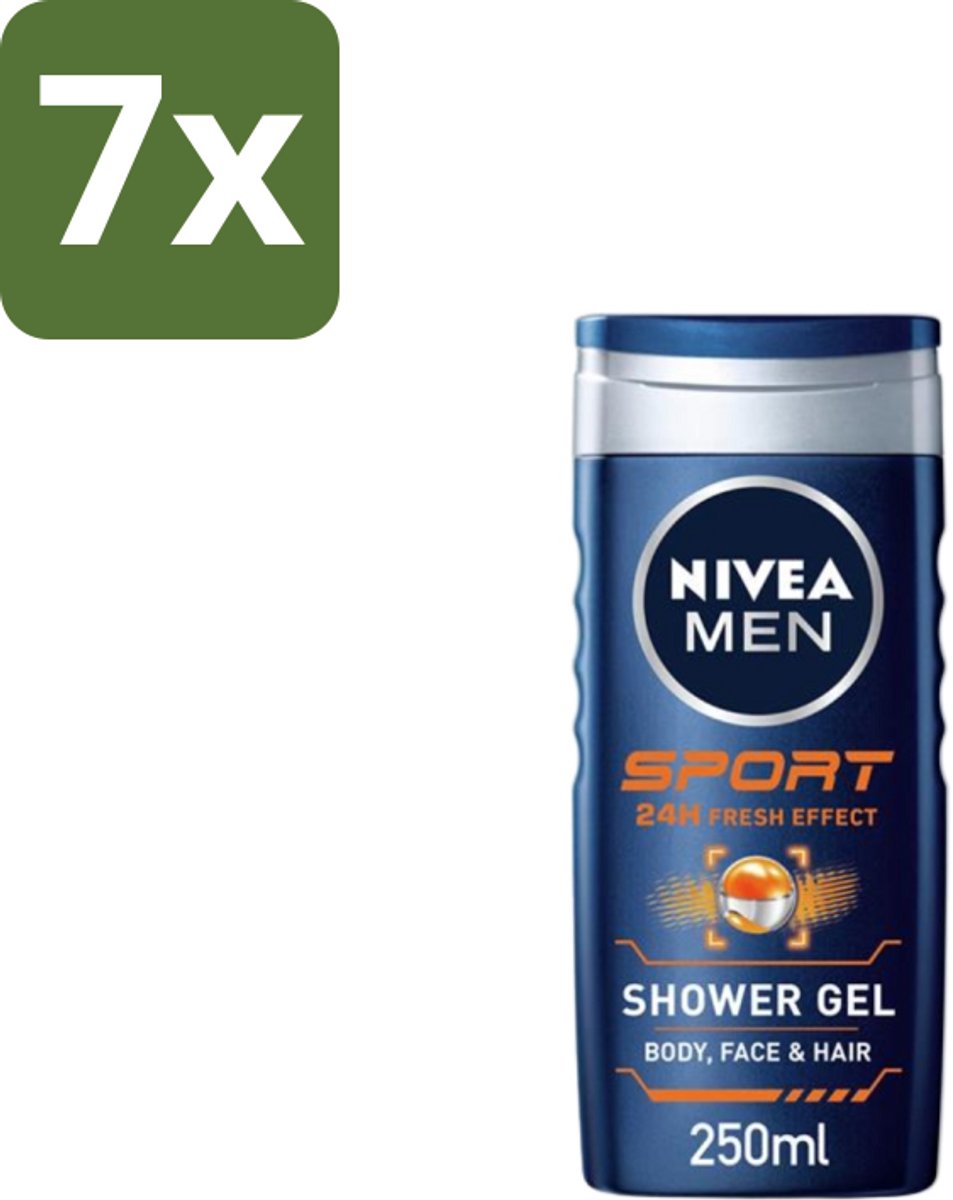 NIVEA MEN – Douchegel – Sport – 250 ml - Bulkverpakking - 7 stuks