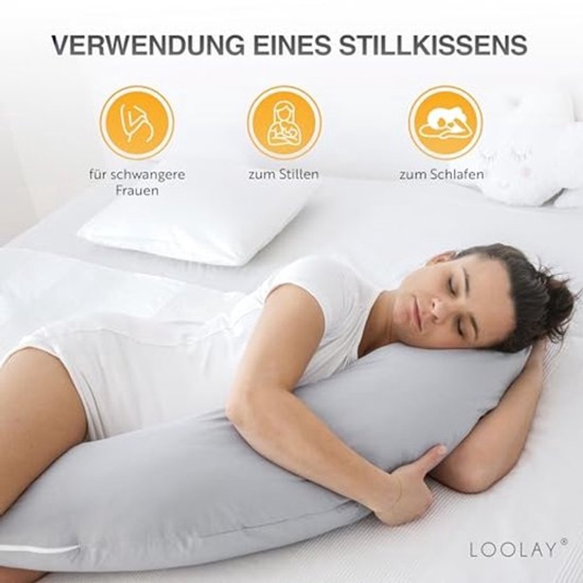 Zwangerschapskussen 190 cm | Ergonomisch Zijslaapkussen | 100% Minky | Afneembare Overtrek | Comfortabel Voedingskussen