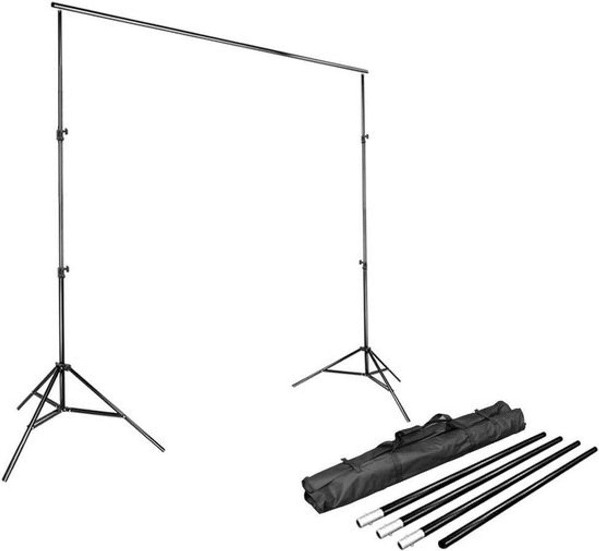 Verstelbaar Achtergrond Ondersteuning Systeem voor Fotografie - 10Ft Mousseline Steun