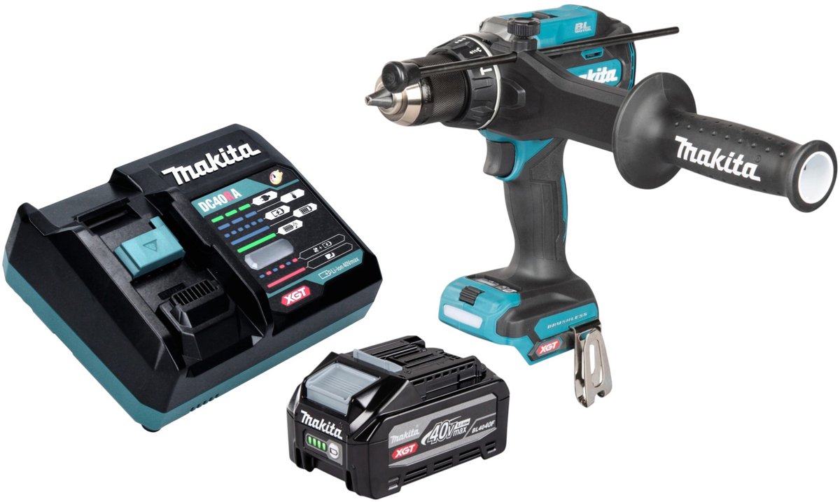 Makita HP 003 GU101 accu-slagboorschroevendraaier 40 V max. 180 Nm borstelloos + 1x accu 4,0 Ah + oplader