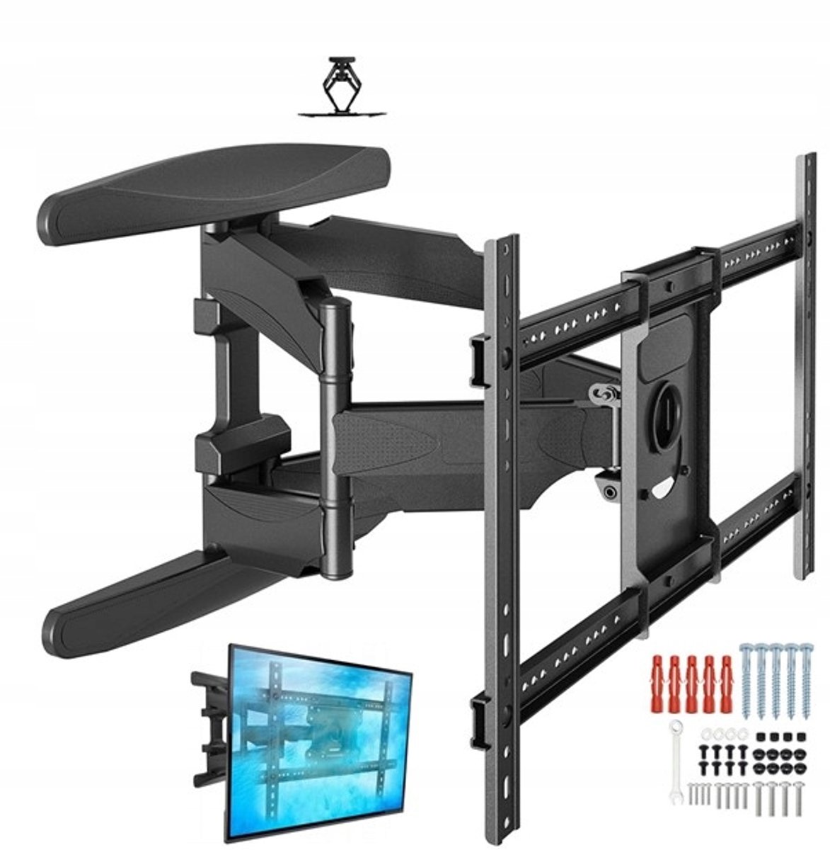 Draaibare TV-muurbeugel voor LG 55LF652V - 45kg, 120° draaihoek