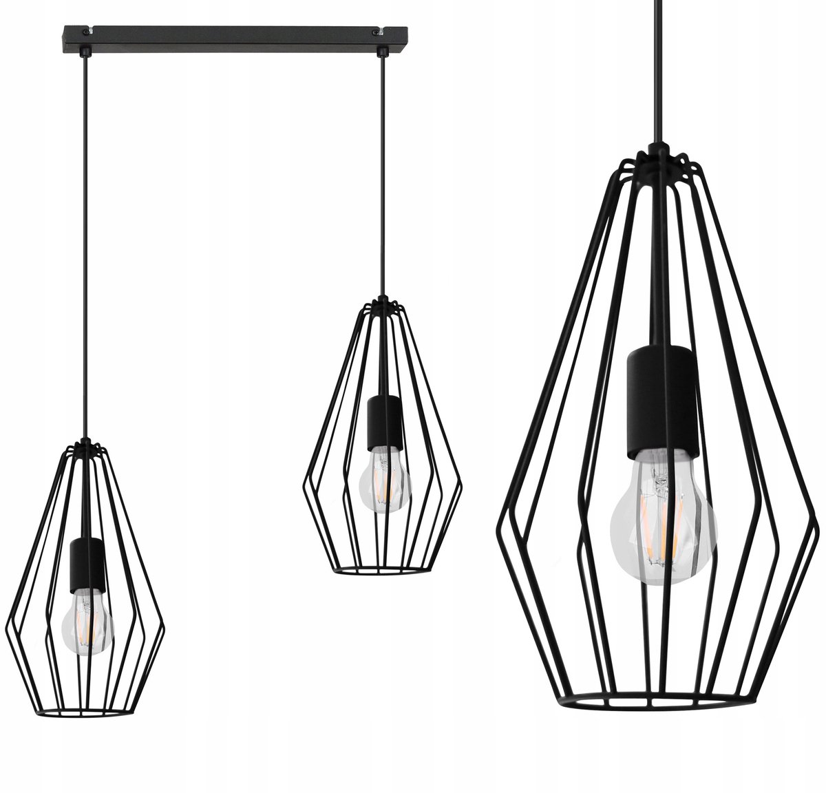 Moderne Zwarte Loft Hanglamp voor Boven Tafel of Keuken