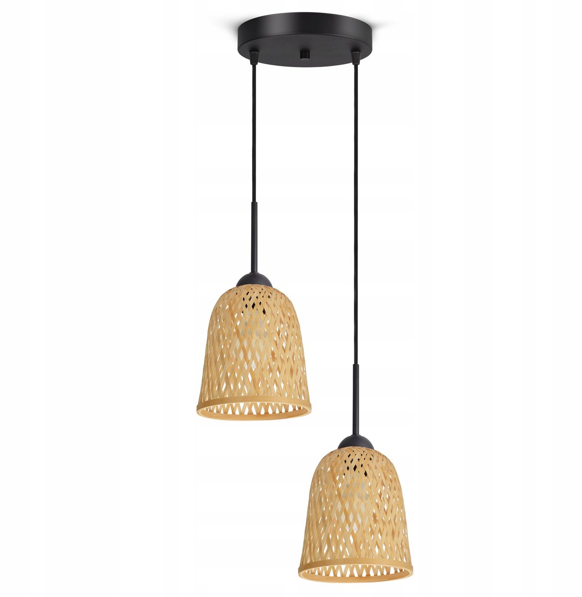 Merلوze Bamboe Hanglamp Boho Zwart - Natuurlijk & Stijlvol