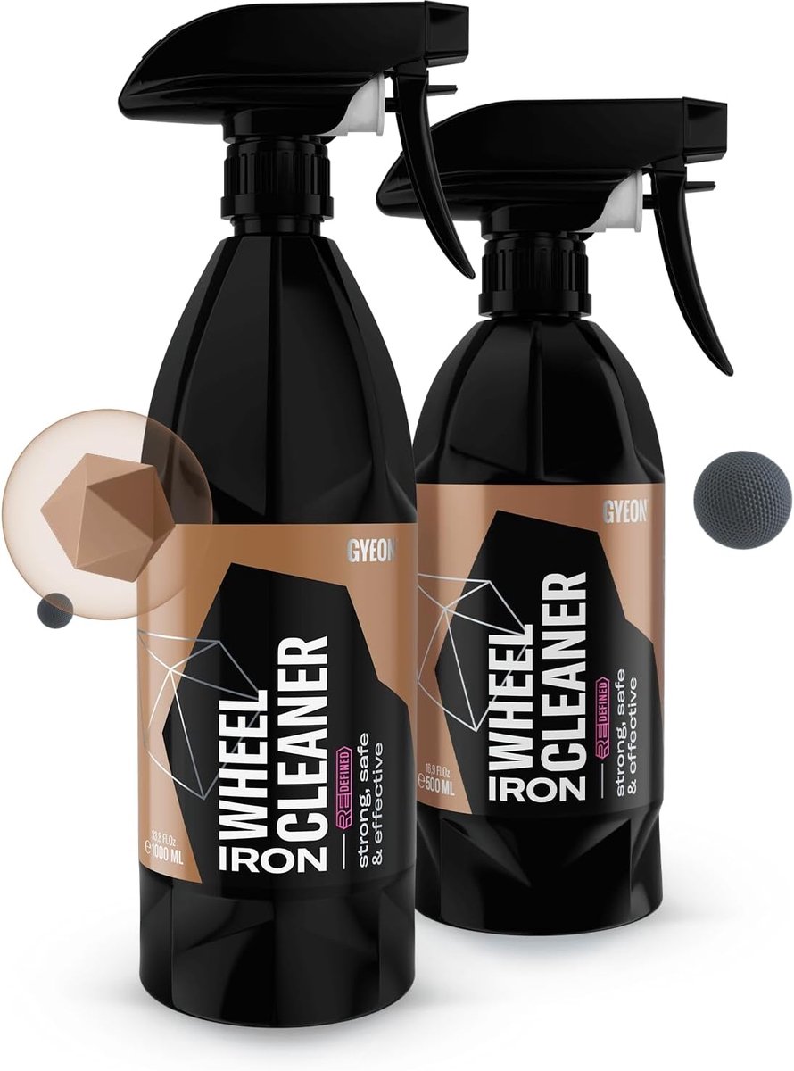 SnelShoppen - Gyeon Q2M Iron Velgenreiniger - 500 ml - Krachtige pH-neutrale Velgenreiniger - Voor Krachtige Reiniging van Stalen en Lichtmetalen Velg