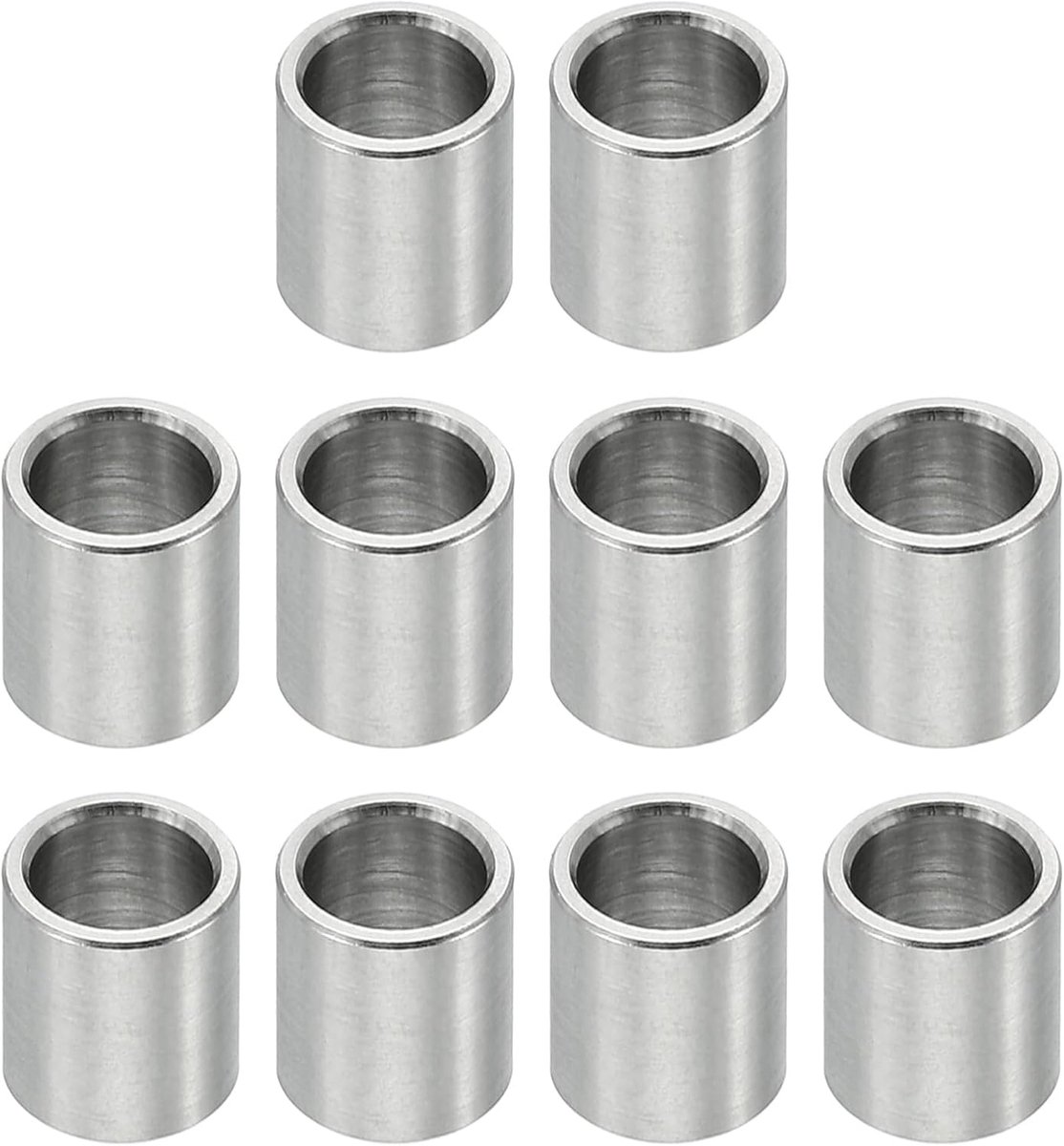M6 roestvrijstalen afstandhouders, 10 stuks metalen afstandhouders roestvrij staal 6,1 mm ID x 8 mm OD x 8 mm L roestvrij staal afstandhouder schroef afstandhouder ronde voor 1/4" of M6