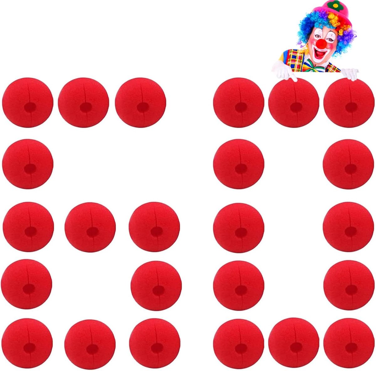 60 stuks 5 cm clown rode neus clown schuim rode neus clown rode neus clown voor kinderen en volwassenen feestaccessoires cosplay maskerade circus Halloween Kerstmis party