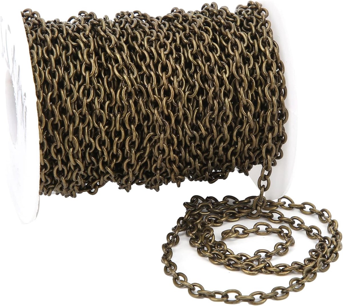 10 Meter Op Een Rol Bagage Ijzeren Ketting Brons Pistool Grijs Dunne Ketting Sieraden Armbanden Accessoires DIY Sieraden Armbanden Kettingen Bagage(Bronzen)