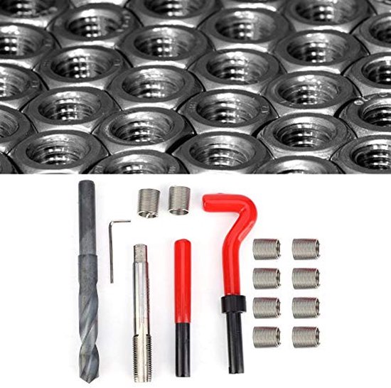 15 stuks M14 x 1,5 Schroefdraadreparatieset Schroefdraadhuls Schroefdraadreparatieset Roestvrij Staal Binnenschroefdraad Reparatie Accessoires Assortiment Kit Schroefdraadinzet Gereedschap — afbeelding 4