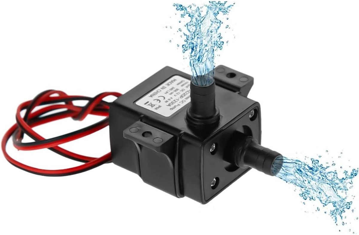 Borstelloze dompelwaterpomp, DC 12 V, 3 m, 240 l/u, ultralichte aquariumpomp voor zwembadvijver, aquarium, fontein op zonne-energie, IP68 waterdicht