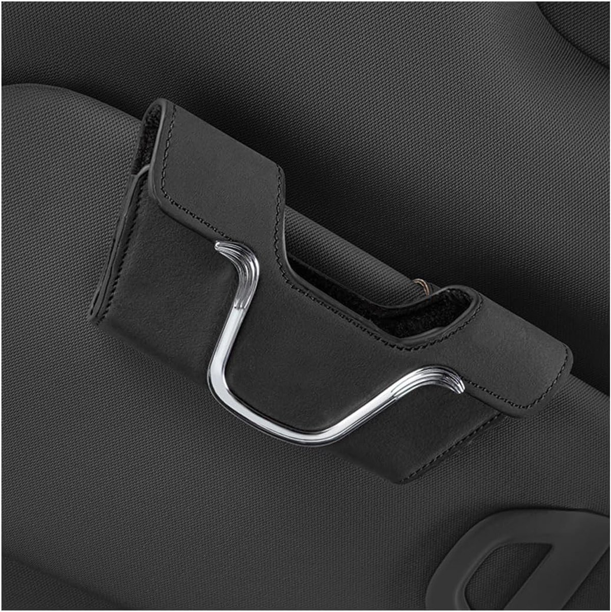 Multifunctionele organizer voor zonnebril, leren zonnebrilhouder voor auto's, zonnevizier van leer, brillenhouder, zwart