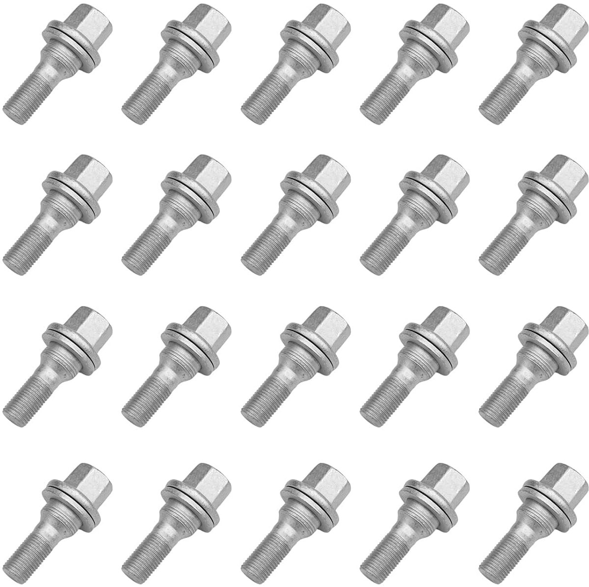 Bouten M12 x 1,25 voor Berlingo Picasso 206 C3 308 540567 | 20 stuks wielbouten C3 Berlingo Jumper Picasso C2 C4 C5 C6 106 206 207 307 308 9817024580 17 mm zeskant wielbouten