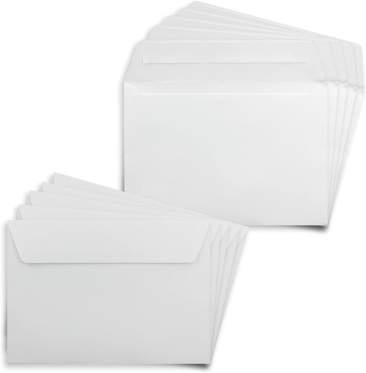 100 stuks, DIN C6, wit, met lijm, 11,4 x 16,2 cm, 120 g/m², envelop, ideaal voor brieven en uitnodigingen