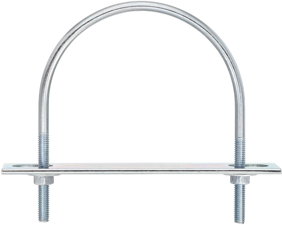U-bouten, 6 sets 95 mm binnenbreedte 110 mm lengte M6 U-bouten van verzinkt koolstofstaal met moeren en platen, voor bootaanhangers