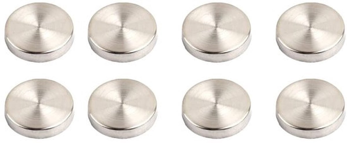 Spiegel Schroeven 19mm - 8 Stuks - Geborsteld RVS - Decoratieve Bevestiging - Voor Spiegels en Meubilair - Duurzaam en Eenvoudig te Installeren