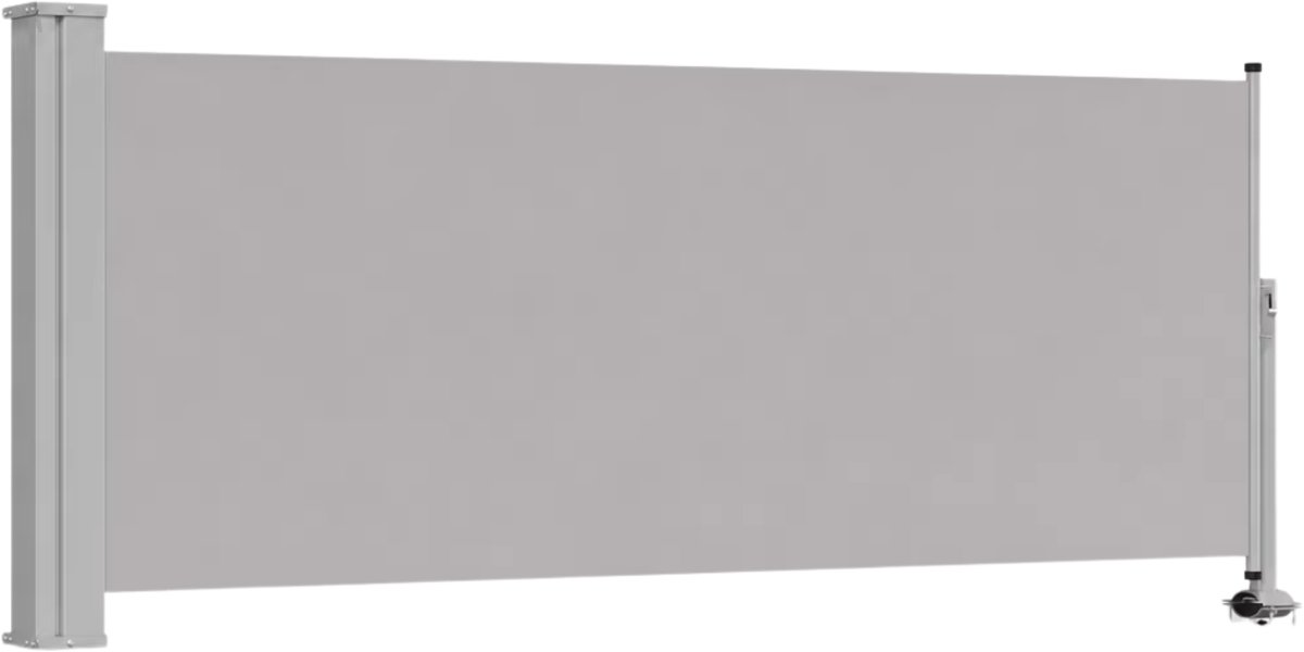 Zijluifel Uittrekbaar 100x300 cm Grijs – Buitenschaduw - Winddicht en Weerbestendig Scherm